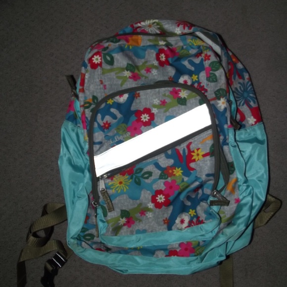 L.L. Bean Floral Patterned Backpack - Picture 8 of 9